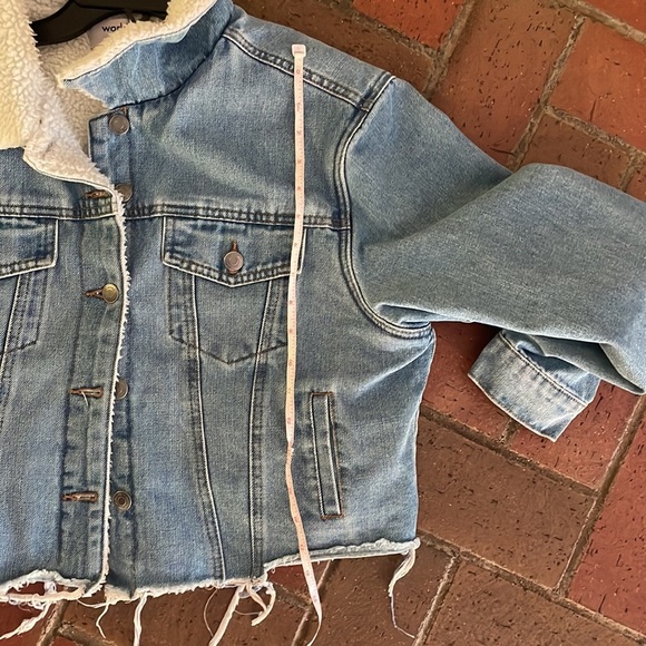 Working Title Denim Faux Fur Jacket - Picture 6 of 6